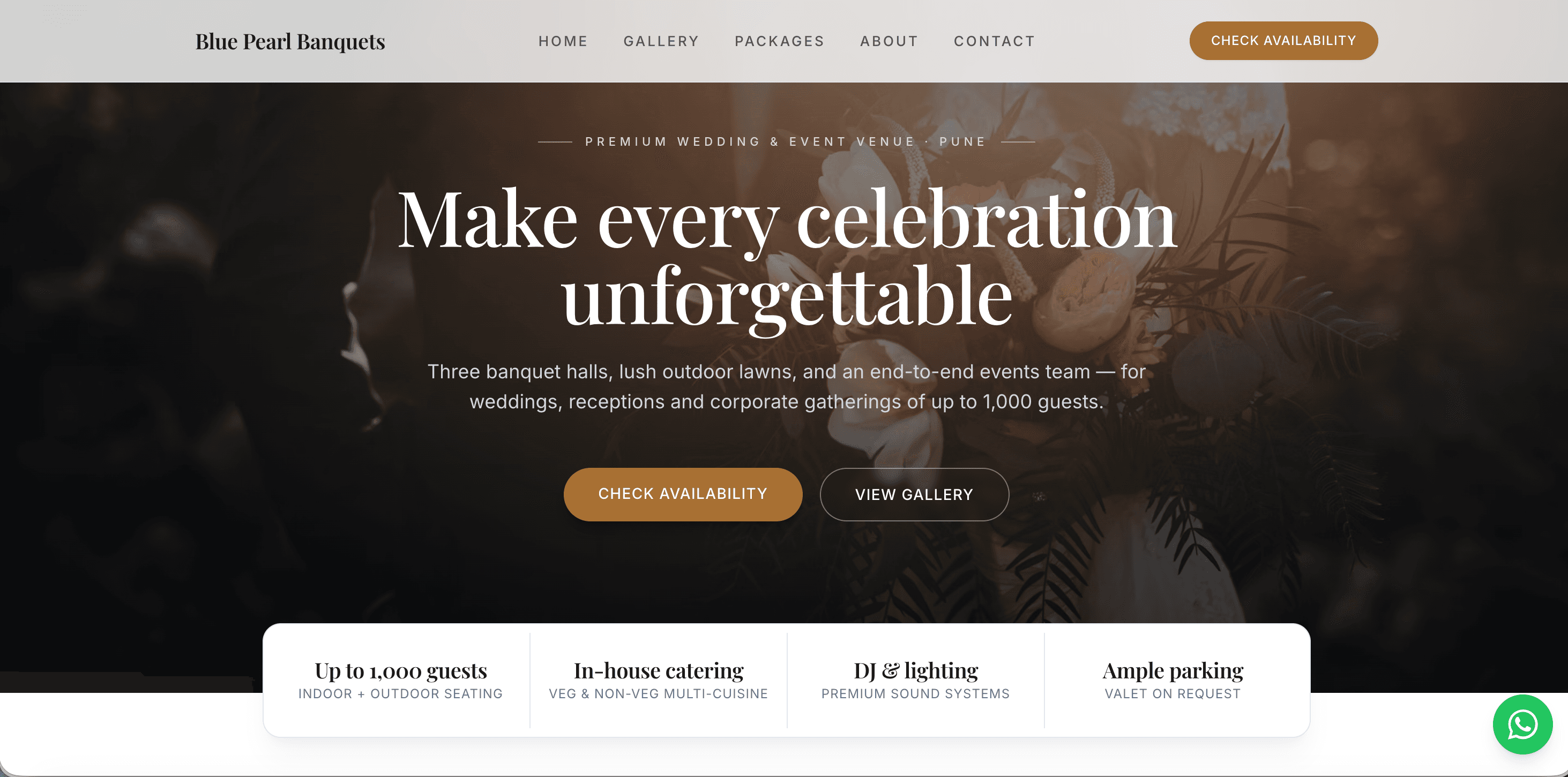 Customers land here — packages, pricing & an enquiry button on your website